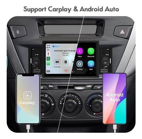 1 Din Auto Estreo Universal Radio Android 10 Carplay Wifi Foto 4
