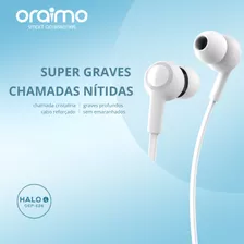 Auriculares Con Micrófono, Graves Fuertes, Sonido Alto, Color Oraimo, Blanco