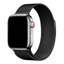 Pulseira De Aço Milanese Compatível Com Apple Watch E Iwo