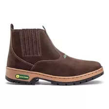 Bota Botina John Deere Em Couro Nobuck Lançamento Super Top