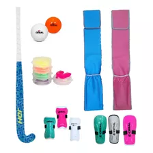 Combo Palo Hockey C/fibra Jdh + Funda + Cani + Bucal + Bocha