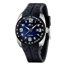 Reloj Lotus By Festina Hombre Caucho Negro 100mts L/15568/2 Color Del Fondo Azul