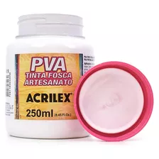 Tinta Pva Fosca Para Artesanato 250ml - Acrilex 519 - Branco