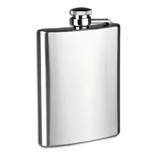 Cantil Bolso Porta Bebida Garrafa Whiskeira Vodka Rum 210ml Cor Inox