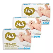 Trocador Descartável Bebe - 3 Pacotes C/ 5 Trocadores Mili