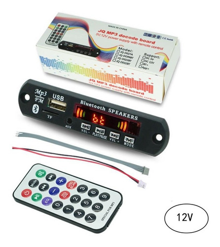 Modulo Reproductor De Audio Bluetooth Usb Sd Fm Auxiliar