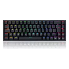 Teclado Redragon Gamer K631 Castor Rgb Switch Brown Abnt2 Pt Cor De Teclado Preto Idioma Português Brasil