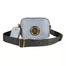 Bolsa Crossbody Cloe Para Mujer Textil 100% Reciclado Color Celeste