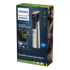 Barbeador Philips Norelco Multigroom 7000 Aparador Mg7910/49 Cor Prateado 110v/220v