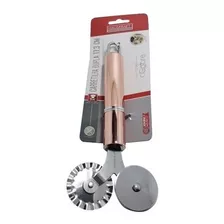 Carretilha Dupla Rose Bronze Corta E Fecha Massas Aço Inox