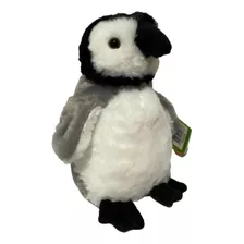 Pinguim Pelúcia Preto Realista Fofo Em Pé Lavável Macio 20cm
