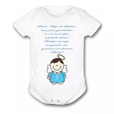 Body Baby Oração Anjo Da Guarda Menino Azul Promoção Novo