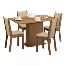 Juego De Comedor Madesa Talita Color Marrón Con 4 Sillas