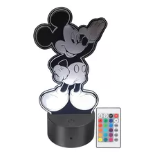 Lámpara Led Decorativa Mickey Mouse Rgb Personalizada