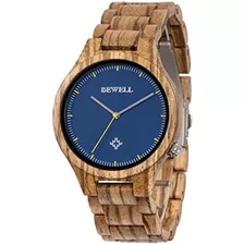 Bewell Relojes De Madera Para Hombre Reloj De Pulsera De Mad