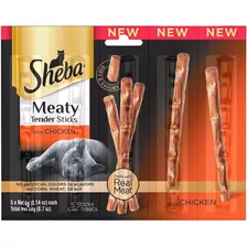 Sheba Meaty Tender Sticks Pollo Sabor - 5 Impugnable De Inci