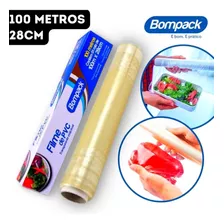 3 Rolos Plástico Filme Transparente Pvc Bompack 28cm X 100m