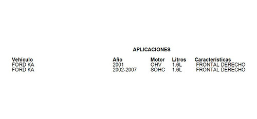 Soporte Motor Frontal Derecho Ka 2002-2007 1.6l Eagle Ford Foto 2