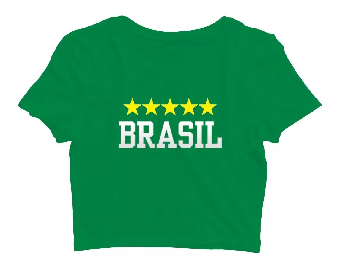 Cropped Estrelas Brasil Copa 2022 Futebol