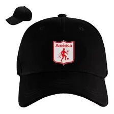 Gorra Dril Cerrada Escudo América De Cali Futbol Pht