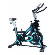 Bicicleta Estática Centurfit Mkz-bici8815-8kg Para Spinning Color Negro Y Celeste