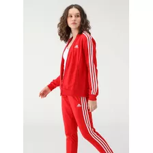 Agasalho adidas 3 Stripes Ij8784 Vermelho Original