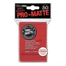 Protector Para Cartas Ultra Pro (50 Pzas) Rojo Pro-mate