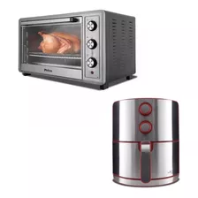 Forno Elét. Philco 70l + Fritadeira Air Fry Philco 4,6l 220v