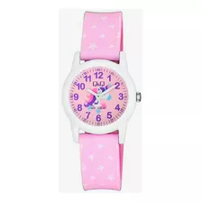 Reloj Niñas Q&q By Citizen Unicornio (vr99j013y) Acuático Color De La Correa Rosa Color Del Bisel Blanco