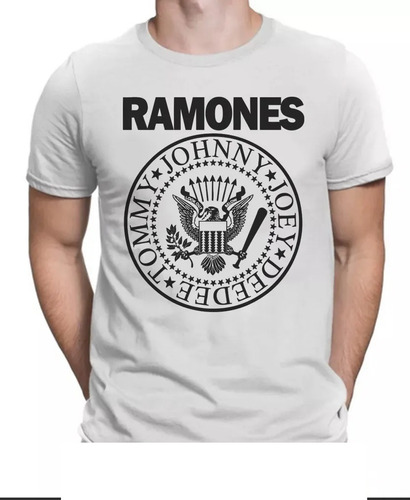 Camiseta Ramones Logo Camisa Banda Rock Anos 80 Clássicos