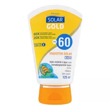 Protetor Solar Solar Gold Kids Fps 60 Hidratante 1 Unidade De 125 Ml