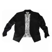 Hym Blazer Saco Negro Manga Drapeada Talle 6 Hermoso Divino