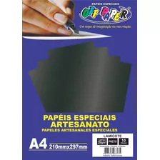 Papel Lamicote A4 250g/m² 10 Folhas Off Paper Preto