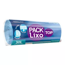 Saco Para Lixo Azul 30 Litros Pack Lixo Top 30 Unidades