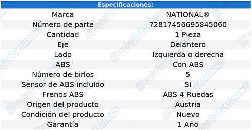 Maza Del Izquierda O Derecha Con Abs 740 89 Al 92 National Foto 3