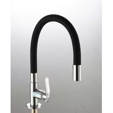 Torneira Flexível Preto Cromado Agua Fria Cozinha Dc-6606a
