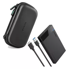 Kit Gabinete Usb 3.0 + Bolso Para Disco Duro Sata 2.5 Ugreen Color Negro