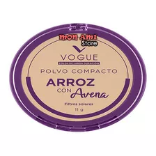 Polvo Compacto Vogue De Arroz Y Avena, Ideal Para Piel Mixta