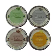 Celestial Hojas De Té De Té Orgánico Sampler, Negro, 4 Conde