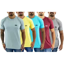 Kit Com 6 Camisas Básica Masculina Gola Redonda Promoção