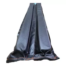 Zócalo Burlete Doble Rollo Cuerina Negro Puerta 90cm 