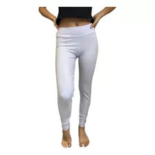 Calça Legging Cotton Branca/preta De Algodão 