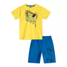 Conjunto Moletom Masculino Amarelo Tigor T. Tigre Tam:10