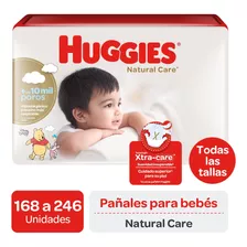 Pañales Huggies Natural Care Mega Pack - 168 A 246 Un