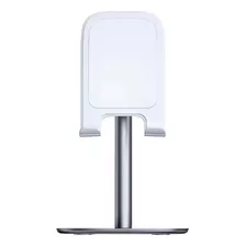 Suporte De Mesa Rock Para Celular Tablet Desktop Ajustável Cor Branco