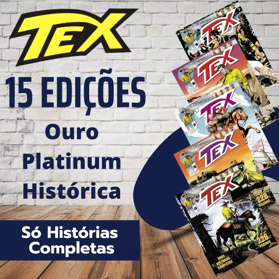 15 Hqs Tex Platinum Ouro Anual Histórica A Escolher + Brinde