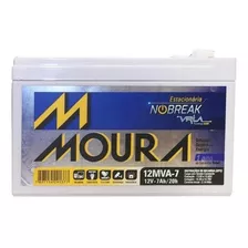 Bateria Estacionária 12v/7ah Moura Nobreak Alarmes 12mva7