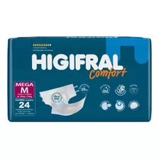 Fralda Geriátrica Higifral Confort Mega - Tamanho M - 24 Unidades