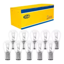 Kit 10 Lampadas 12v 2 Polos Pino Desencontrado 21/5w Marelli