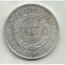 Moeda Prata 2º Império 1000 Réis 1860 (433)